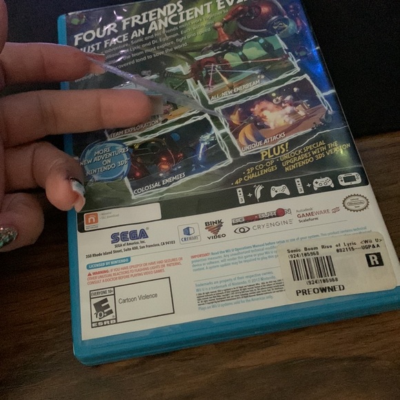 Sonic Boom: Rise of Lyric (Nintendo Wii U) *COMPLETE W/ MANUAL - TESTED*game - Picture 9 of 9